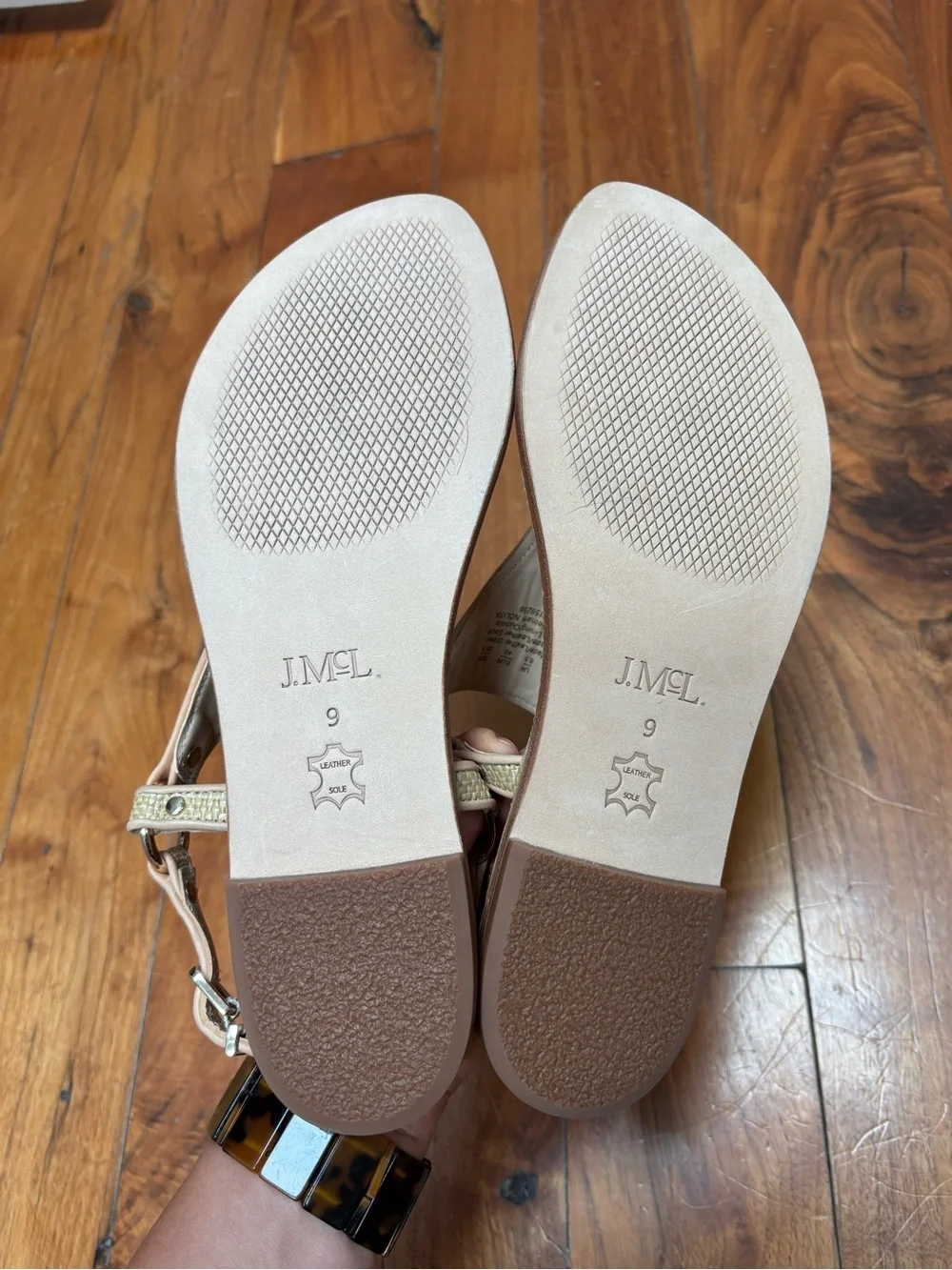 J. McLaughlin Nolita Woven Sandals in Beige Thong 9